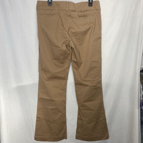 OLD COLLEGE INN Low Rise Flare Pants Chinos Stretch Y2K Womens 11 Khaki Tan - Picture 2 of 8